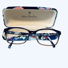 Vera Bradley Eyeglasses and Clam Shell Case Lotus Flower Swirl 53-15-135