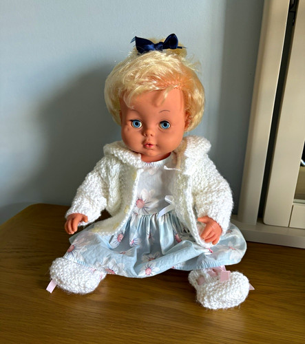 Blonde curly hair - blonde, blue-eyed
