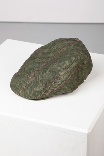 Ladies tweed print falt cap - tweed,