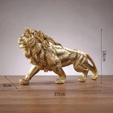 Gold Lion Statue Resin Animal