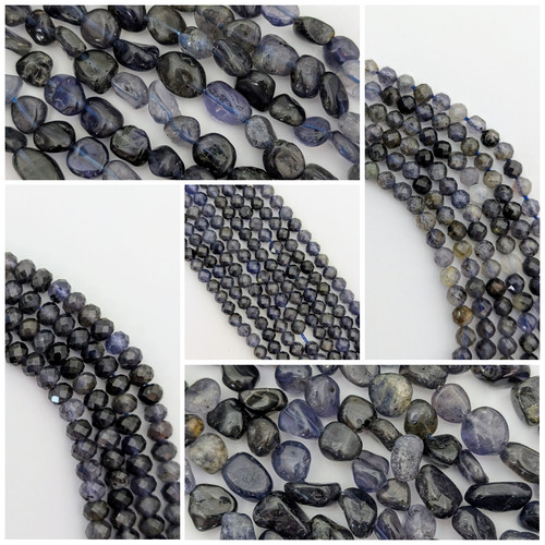Iolite beads gemstone - iolite, beads,