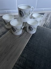 SET OF 6 X WEDGWOOD GLEN MIST SUSIE COOPER MUGS MUG MINT CONDITION