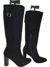 Women's ROBERTO VIANNI Black Knee High Riding Boots Size UK 7 PPWH