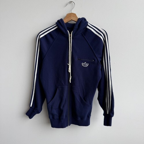 70s adidas navy - blue, zip