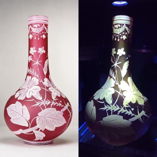 Antique hand painted cranberry - antique,