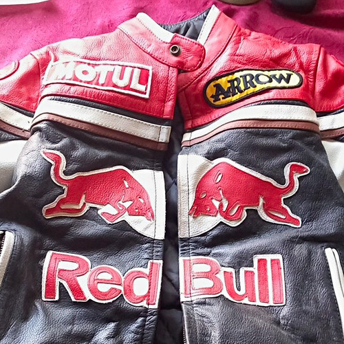 Child leather red bull bike - child's,