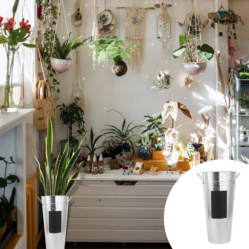 Metal flower bucket - flower,