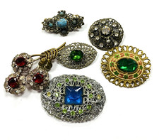 lot 6x vintage  filigree Czech