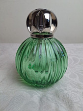 Lamp Berger Artoria Limoges Oil Lamp Made in France “ Green And Sliver