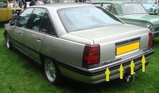 Vauxhall Carlton Mk2 Opel Omega A 1986-90 Rear Bumper Chrome Moulding Trim Strip