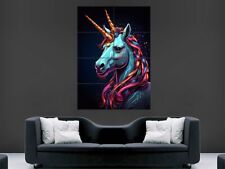 UNICORN TRIPPY POSTER IMAGE GIANT BRIGHT PRINT WALL ART KIDS LARGE PICTURE