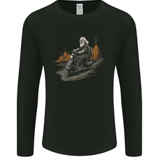 Old School Scooter Rider Moped Man Mens Long Sleeve T-Shirt