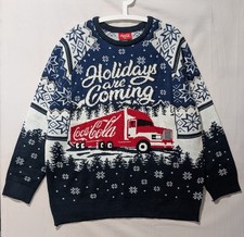 Coca Cola Mens Holidays Are Coming Lorry Advert Christmas Jumper Size XXL