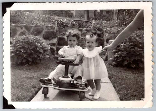 Vtg snapshot two children - two,