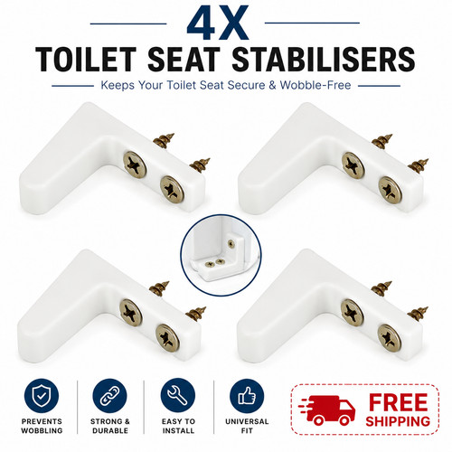 Toilet seat stabilisers - 4x,