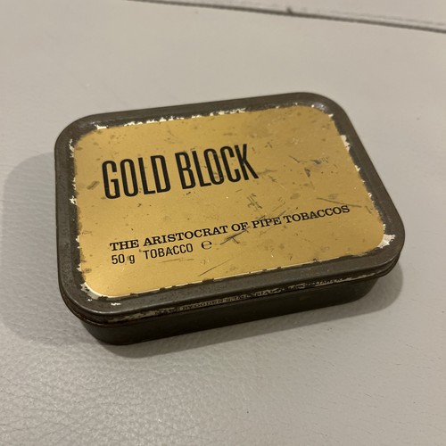 Vintage gold block pipe - gold,