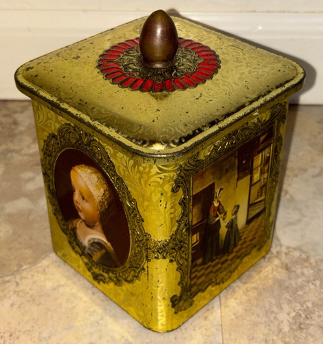 Vintage 1930s candy - tea, tin