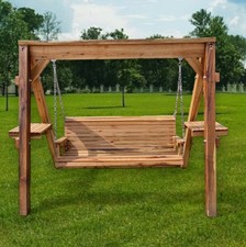 Solid Oak Garden Swing