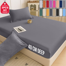 3 Piece Fitted Sheet Set With