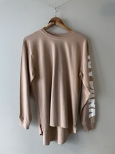 Ivy Park LS T-Shirt Size S Small Beige Cotton Mens
