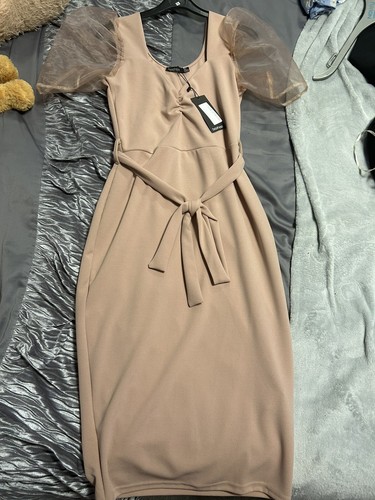 Boohoo blush midi dress size - boohoo,