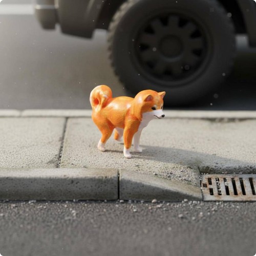 Scale dog figurine - dog,