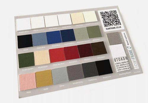 Mount board sample card