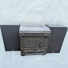 AIWA CX-33K Stereo System with PX-E55 Turntable, Dual Cassette Deck & Speakers 