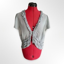 Topshop Green/Grey Frilly