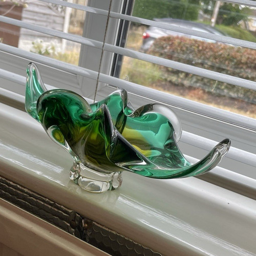 Murano green yellow art - green, &