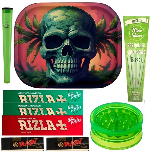 Mystic city rolling tray - mystic, skull