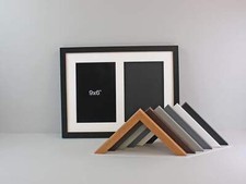 Suits Two 9x6" photos. 30x40cm. Wooden Multi Aperture Photo Frame.