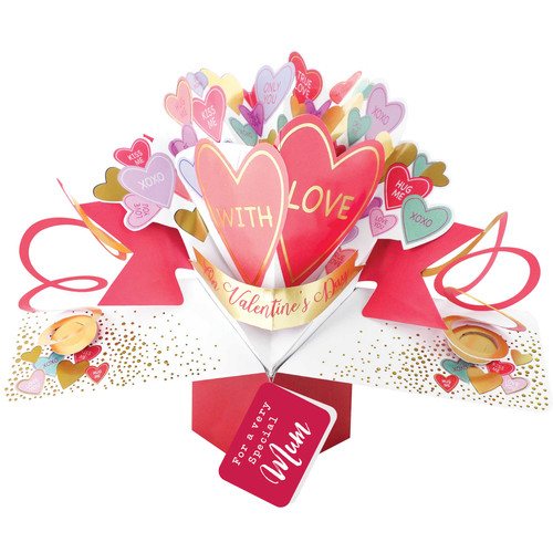 Pink love hearts - pink, for