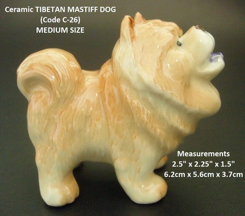 Ceramic dog tibetan - ceramic,