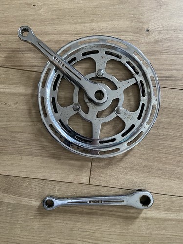Vintage chrome bike crank - chrome,