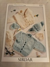 Sirdar Snuggly Aran Cardigans, Hat & Mittens 16" - 24" Knitting Pattern 3737