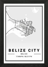 Belize City Light City Map