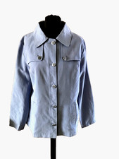 Size10 jacket by Slimma@JD Williams lightweight lined 2 pockets pale blue NWT