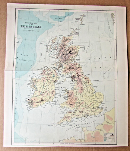 British isles antique map - british,