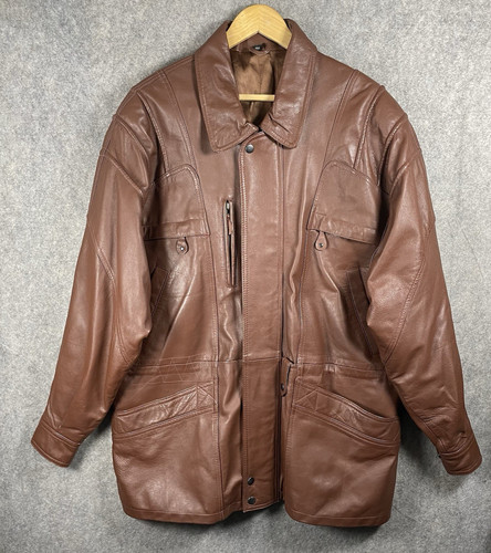 Leather jacket mens - leather, brown