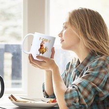 F-Caw-F Funny Chicken Mug,Ceramic F Caw F Coffee Mug, Humor Novelty Chicken Mugs