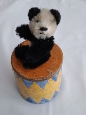 TINY PANDA TEDDY BEAR MINIATURE GERMAN MOHAIR JOINTED SCHUCO PICCOLO SO CUTE