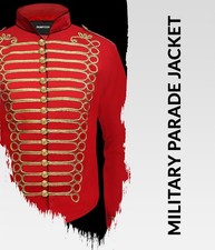 Hussar Jackets For Mens Steampunk Napoleon Military Drummer Parade Jackets