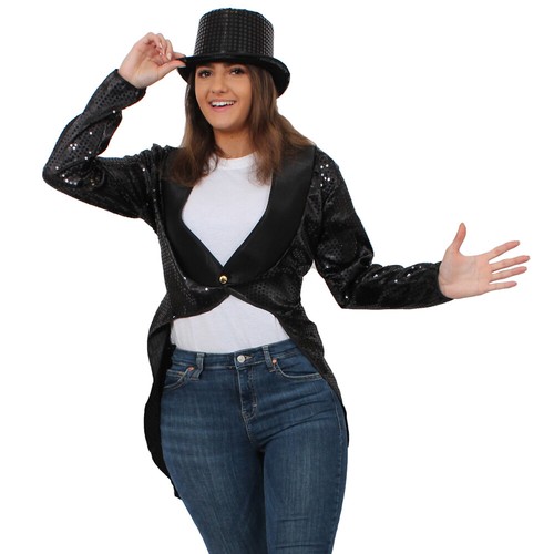 Sequin tailcoat and top hat - sequin,