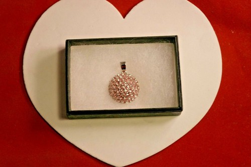 925 silver pendant with pink - with,