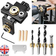 Doweling Jig Pocket Hole Jig Black Kit Wood Vertical Drilling Detachable Locator
