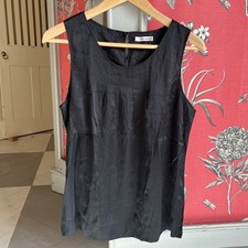 Black Silk Sleeveless Top TM