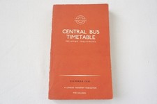 Summer 1961 London Transport Central Bus Timetable 
