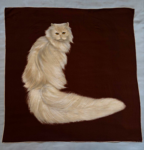 Rare vintage square silk