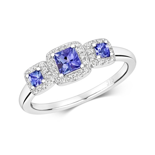 Real tanzanite and - real, diamond
